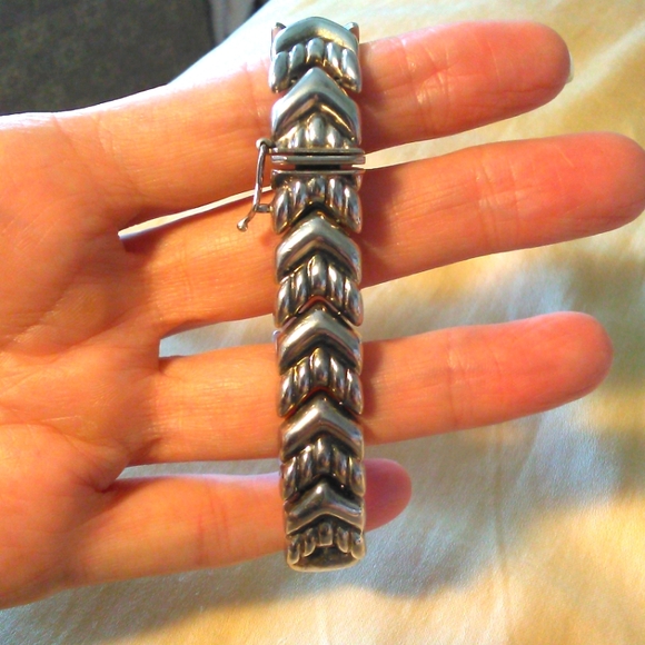 MILOR DESIGNER ITALIAN STERLING 925 LINK BRACELET >>>>LINK SHAPE 7.5 